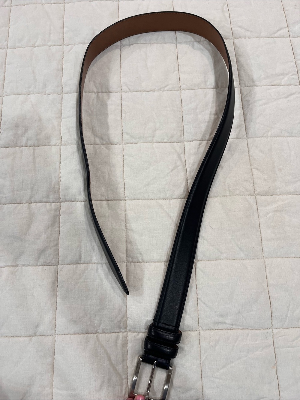 Allen Edmonds Handcrafted in USA Black Leather Belt – Size 38 (97 cm)